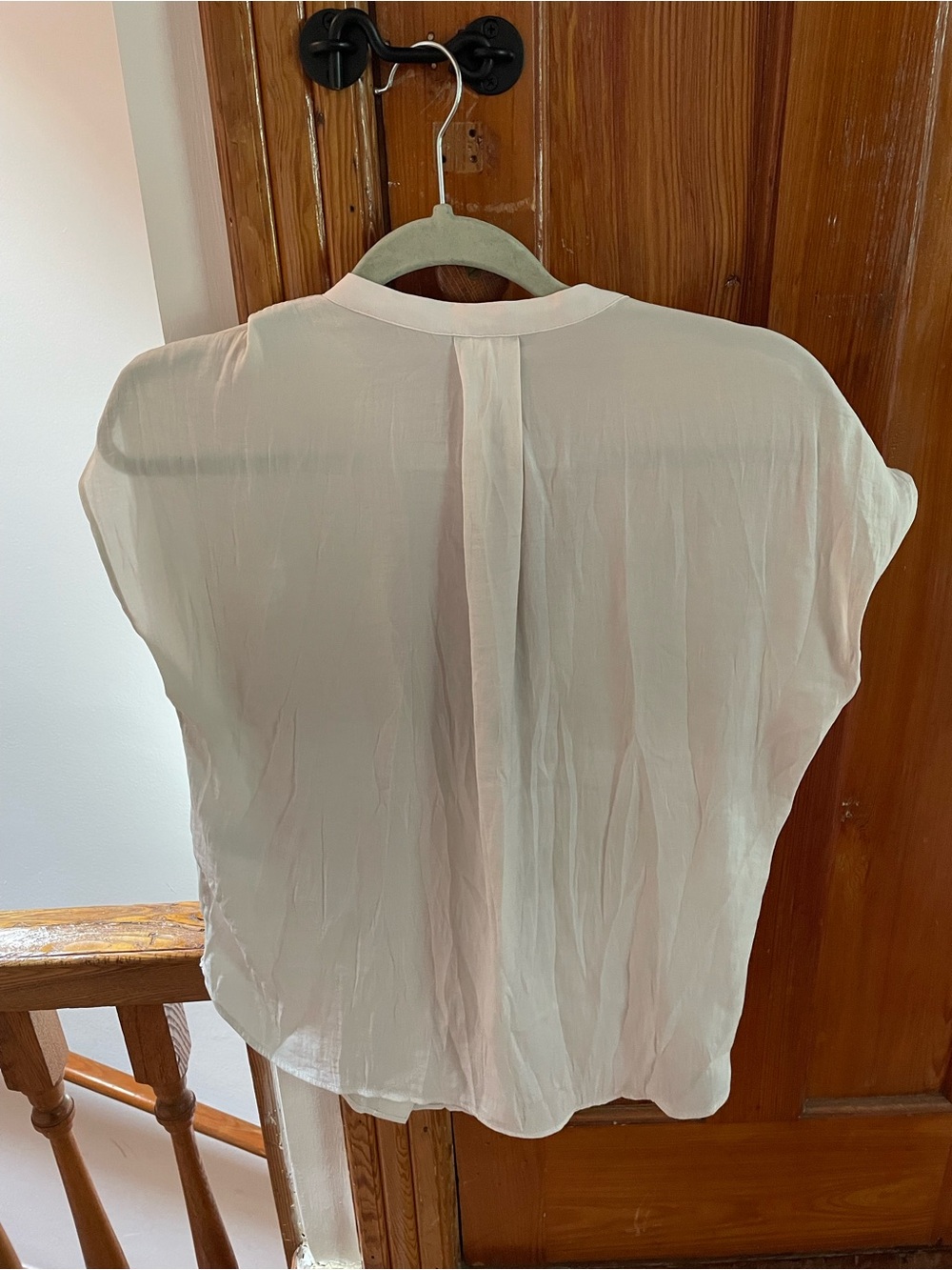 Banana Republic Cream Cap-Sleeve Button Front Top Sz S - Picture 3 of 3